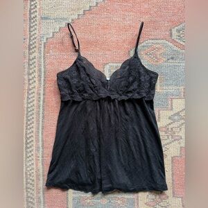 Eberjey Black Lace Trim Chemise